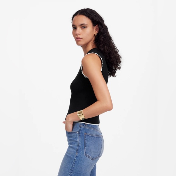 Madewell Blanket-Stitch Crewneck Sweater Tank Size S NWT - Picture 2 of 10